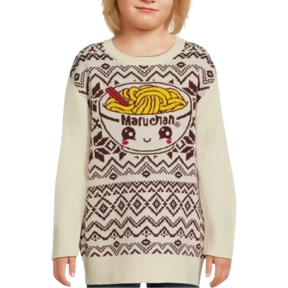Maruchan Ramen Graphic Crew Neck Sweater Unisex Kids Size XXL